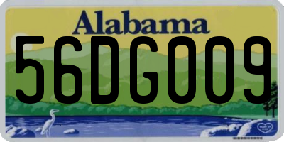 AL license plate 56DG009