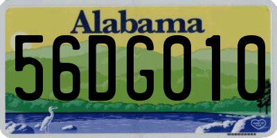 AL license plate 56DG010