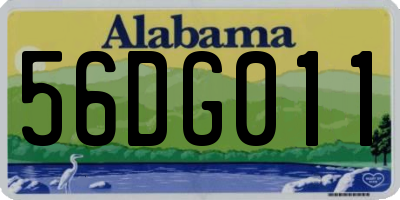 AL license plate 56DG011
