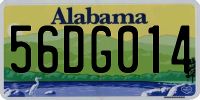 AL license plate 56DG014