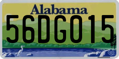 AL license plate 56DG015