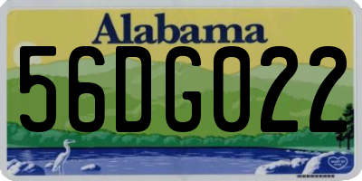 AL license plate 56DG022