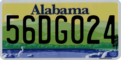 AL license plate 56DG024