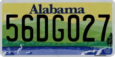 AL license plate 56DG027