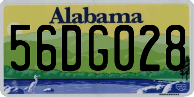 AL license plate 56DG028