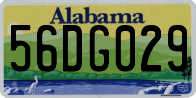AL license plate 56DG029