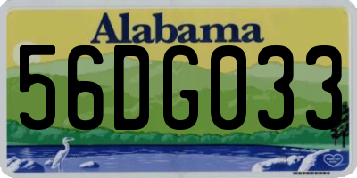 AL license plate 56DG033
