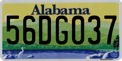 AL license plate 56DG037