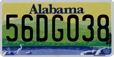AL license plate 56DG038