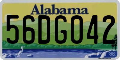 AL license plate 56DG042