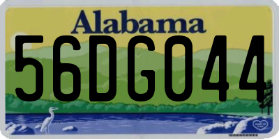 AL license plate 56DG044