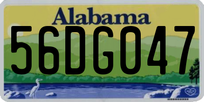 AL license plate 56DG047