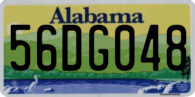 AL license plate 56DG048