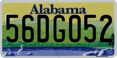 AL license plate 56DG052