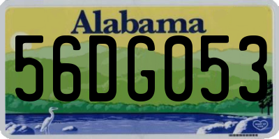 AL license plate 56DG053