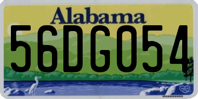 AL license plate 56DG054
