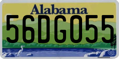 AL license plate 56DG055