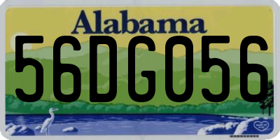 AL license plate 56DG056