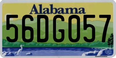 AL license plate 56DG057