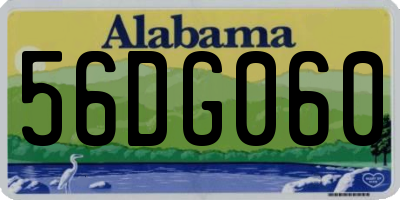 AL license plate 56DG060