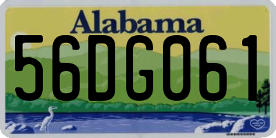 AL license plate 56DG061