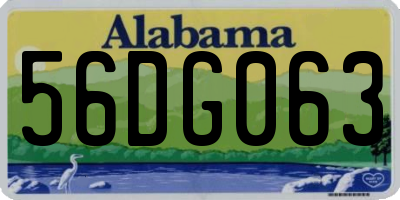 AL license plate 56DG063