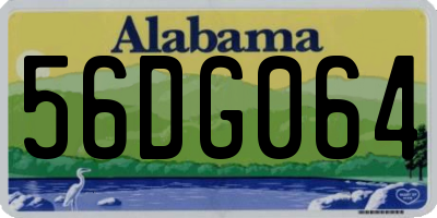 AL license plate 56DG064