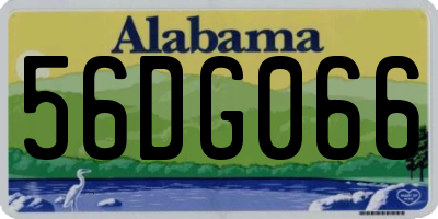 AL license plate 56DG066