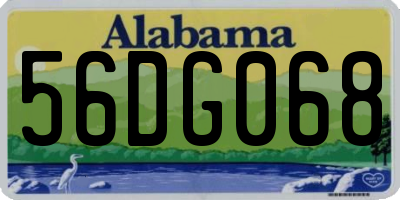 AL license plate 56DG068