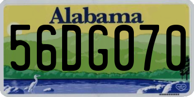 AL license plate 56DG070