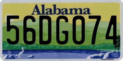 AL license plate 56DG074