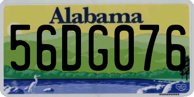 AL license plate 56DG076
