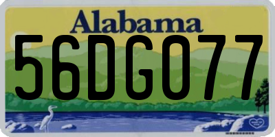 AL license plate 56DG077