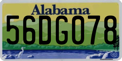 AL license plate 56DG078
