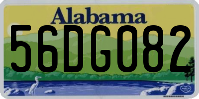 AL license plate 56DG082
