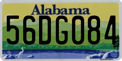 AL license plate 56DG084