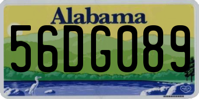AL license plate 56DG089