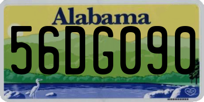 AL license plate 56DG090