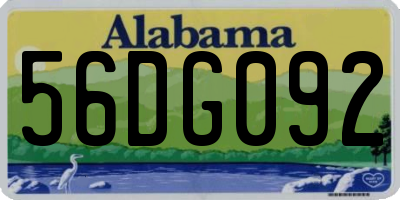 AL license plate 56DG092