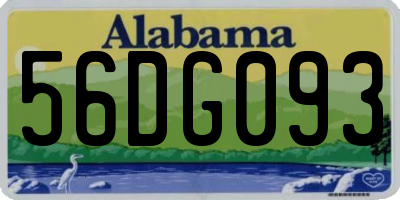 AL license plate 56DG093