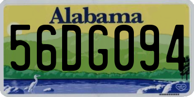 AL license plate 56DG094