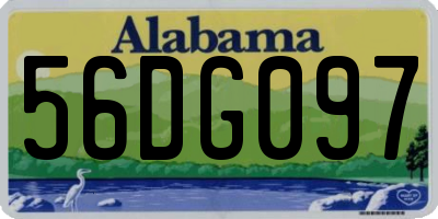 AL license plate 56DG097
