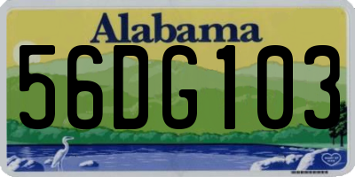 AL license plate 56DG103