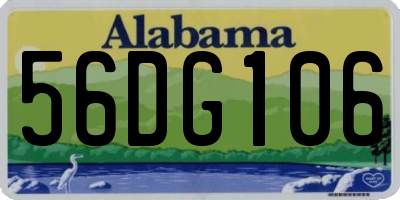 AL license plate 56DG106