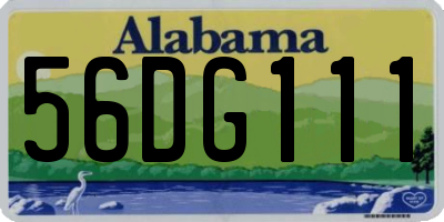 AL license plate 56DG111