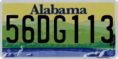AL license plate 56DG113