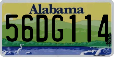 AL license plate 56DG114