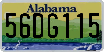 AL license plate 56DG115
