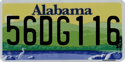 AL license plate 56DG116
