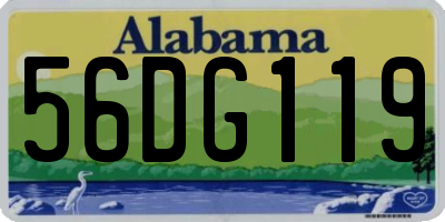 AL license plate 56DG119